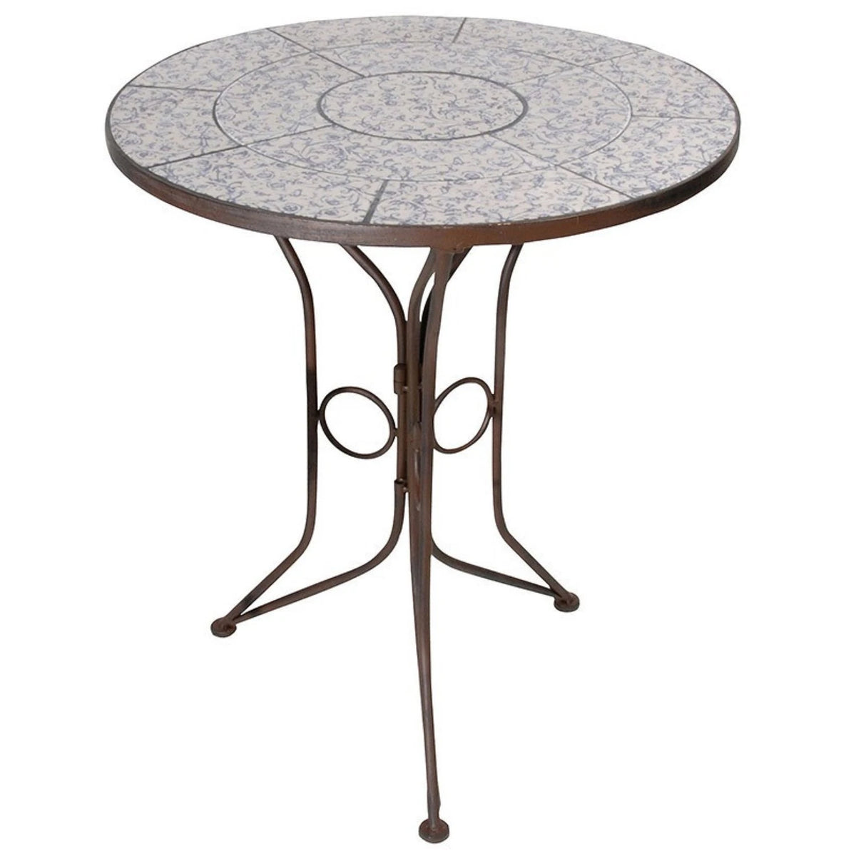 Aged ceramic table