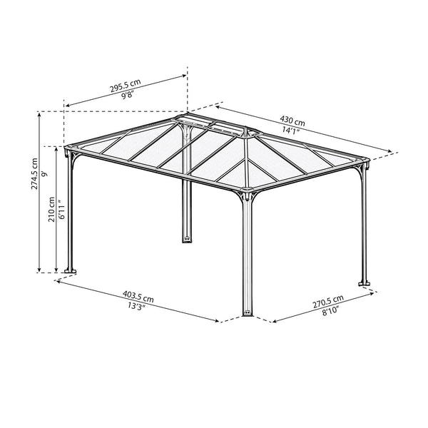 Martinique 4300 - 10 ft. × 14 ft. Gazebo Kit