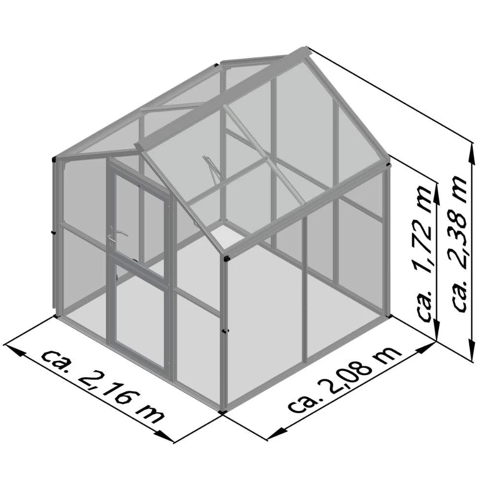 Greenhouse Galant II, 4 mm glass + polycarbonate, blank