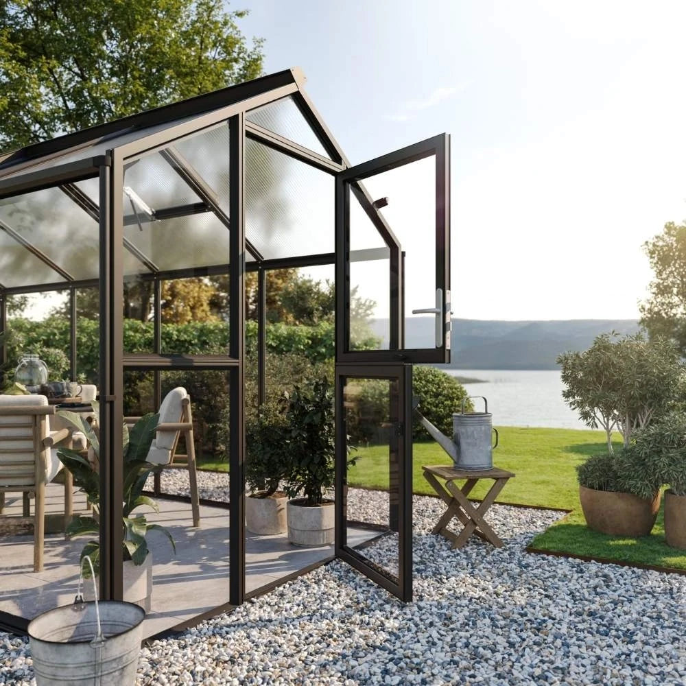 Greenhouse Galant II, 4 mm glass + polycarbonate, fir green