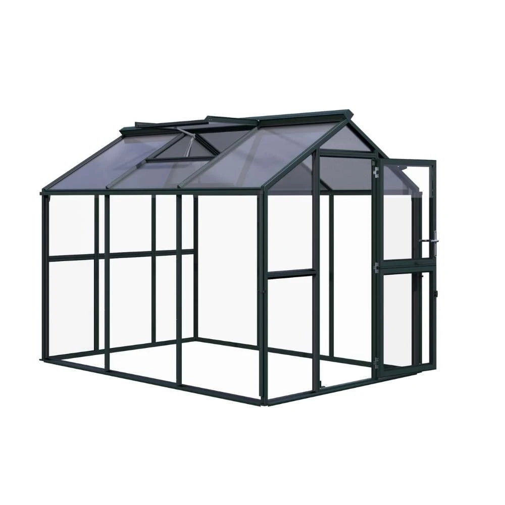 Greenhouse Galant III, 4 mm glass + polycarbonate, fir green