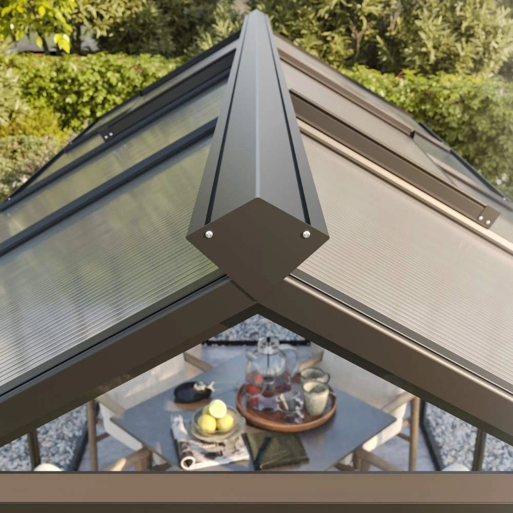 Greenhouse Novum III, only polycarbonate, anthracite-grey