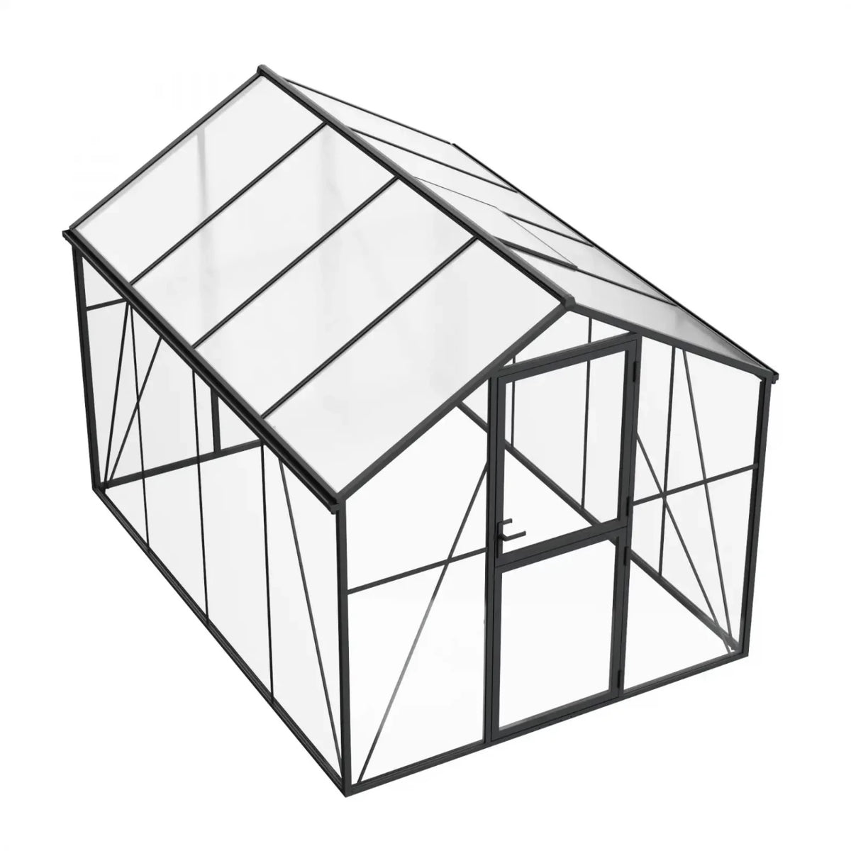Greenhouse Premium Black 307 cm – Glass/Polycarbonate