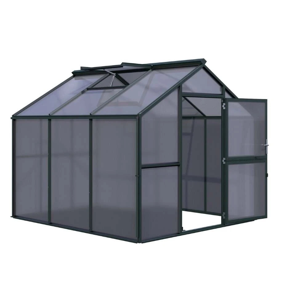 Greenhouse Novum III, only polycarbonate, fir green