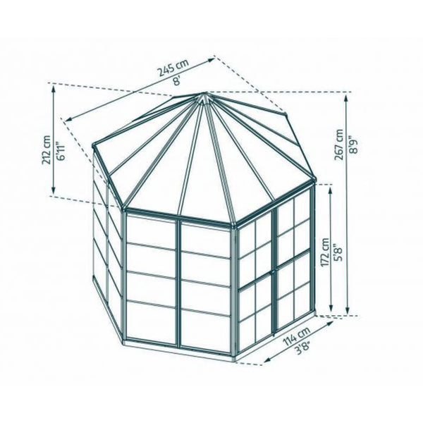 Greenhouse Oasis Hexagonal 4 m²