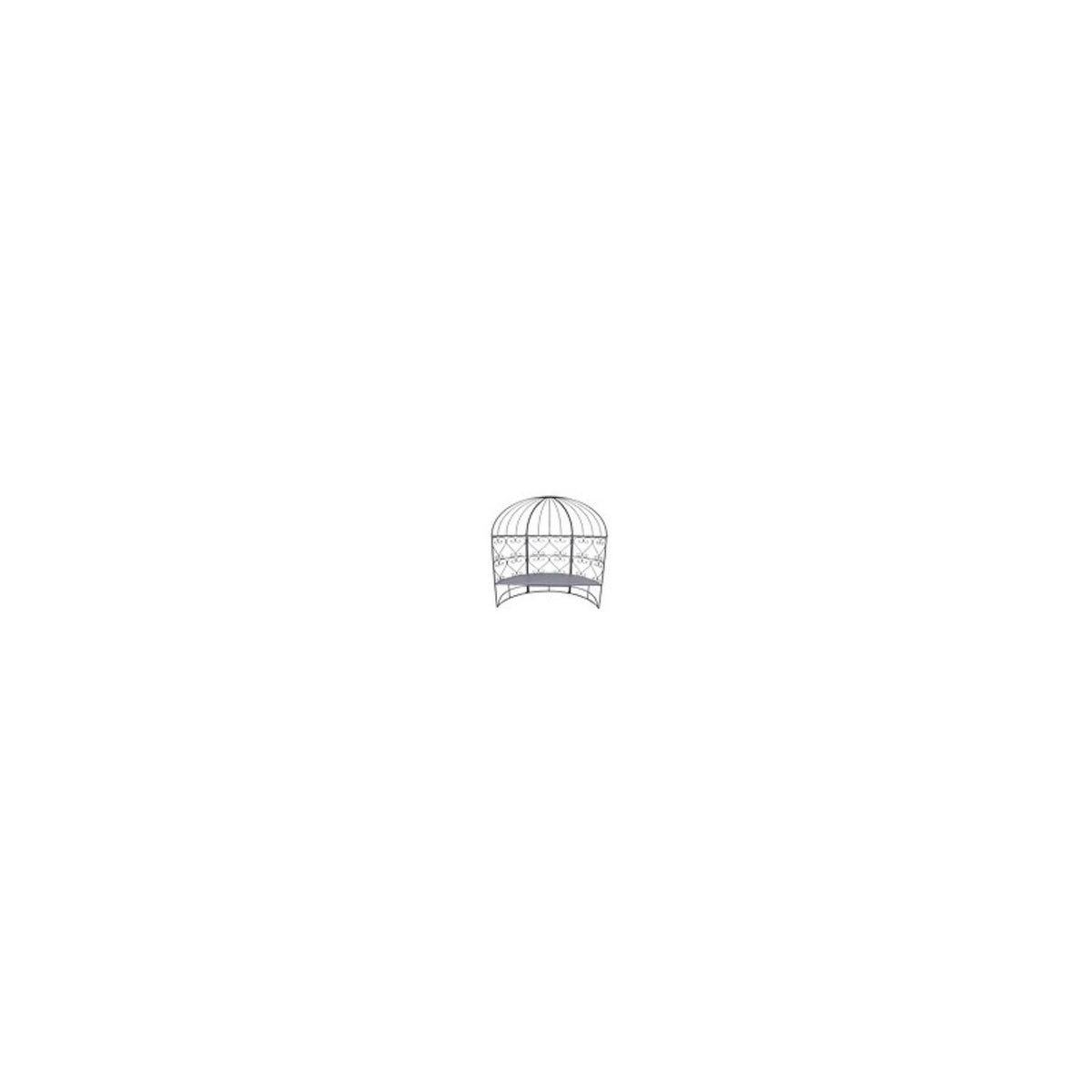Classical half gazebo with bench